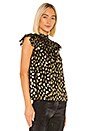 view 2 of 5 Sleeveless Leopard Metallic Top in Black Combo