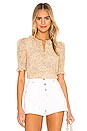 view 1 of 6 Short Sleeve Soleil Floral Top in Soft Lemon Combo
