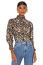 view 1 of 5 Long Sleeve Petit Zinnia Blouse in Black Combo