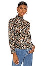 view 2 of 5 Long Sleeve Petit Zinnia Blouse in Black Combo