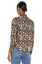 view 3 of 5 Long Sleeve Petit Zinnia Blouse in Black Combo