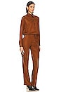 view 2 of 3 Cargo Jumpsuit in Cognac