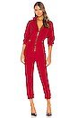 view 1 of 3 Halima Jumpsuit in Track Red
