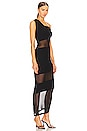 view 2 of 3 One Shoulder Pannel Maxi Dress in Black