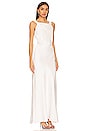 view 2 of 3 Draped Back Maxi Dress in White