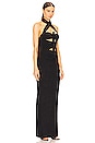 view 2 of 3 Belt Inset Cut Out Maxi Dress in Black