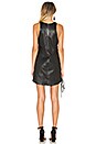 view 3 of 3 Fifi Lace Up Leather Dress in Raven