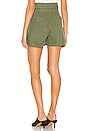 view 3 of 4 Ellena Pleated Waistband Short in Military Green
