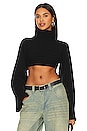 view 1 of 4 Cropped Turtleneck in Black