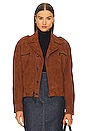 view 1 of 5 CHAQUETA MOTO ANTE in Cognac