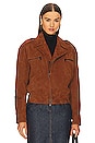 view 2 of 5 CHAQUETA MOTO ANTE in Cognac