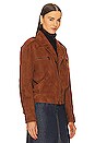 view 3 of 5 CHAQUETA MOTO ANTE in Cognac