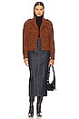 view 5 of 5 CHAQUETA MOTO ANTE in Cognac