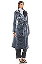 view 3 of 4 Nylon Trench Coat in Slate Blue