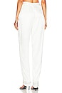 view 3 of 4 Manollo High Waisted Pleated Trousers in White