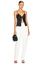 view 4 of 4 Manollo High Waisted Pleated Trousers in White