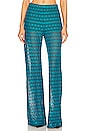 view 1 of 4 Embroidered Flare Pant in Teal