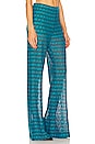 view 2 of 4 Embroidered Flare Pant in Teal