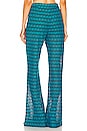 view 3 of 4 Embroidered Flare Pant in Teal