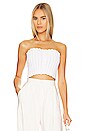 view 1 of 4 Malu Crochet Cropped Button Front Top in Optic White