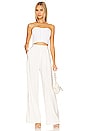 view 4 of 4 Malu Crochet Cropped Button Front Top in Optic White