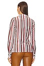 view 3 of 4 Jersey Button Front Shirt in Multi Stripe