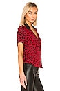 view 3 of 5 Flynn Top in Red Leopard