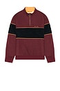 view 1 of 4 Quarter Zip Sweater in Maroon Heather