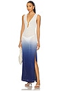 view 1 of 5 Reina Maxi Dress in White & Blue Ombre