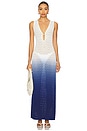 view 2 of 5 Reina Maxi Dress in White & Blue Ombre