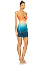 view 2 of 4 ROBE COURTE STELLAR in Orange Blue Ombre
