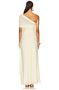 view 3 of 3 Kassi One Shoulder Midi Dress in Butter