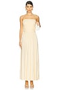 view 1 of 3 Malone Ruched Strapless Maxi Dress in Lemon