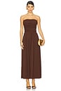 view 1 of 3 Malone Ruched Strapless Maxi Dress in Espresso