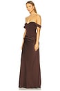 view 3 of 4 Ebony Off Shoulder Maxi Dress in Chocolate