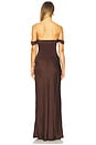 view 4 of 4 Ebony Off Shoulder Maxi Dress in Chocolate