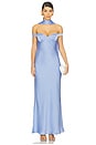 view 1 of 4 Raphaella Off Shoulder Maxi Dress in Bluebell