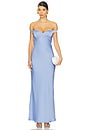 view 2 of 4 Raphaella Off Shoulder Maxi Dress in Bluebell