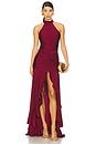 view 1 of 3 Zelma High Neck Maxi Dress in Wine