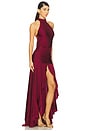 view 2 of 3 Zelma High Neck Maxi Dress in Wine
