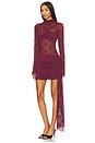 view 2 of 3 Larna Lace Long Sleeve Mini Dress in Wine