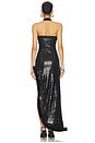 view 3 of 4 Courtney Faux Fur Trim Maxi Dress in Black