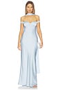 view 1 of 4 Raphaella Off Shoulder Maxi Dress in Sky Blue