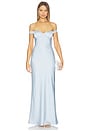 view 2 of 4 Raphaella Off Shoulder Maxi Dress in Sky Blue