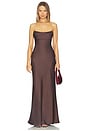 view 2 of 4 Madeleine Strapless Maxi Dress in Bitter Chocolate