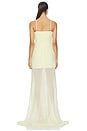 view 4 of 4 Eziya Ruched Frill Trim Maxi Dress in Lemon