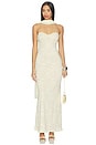 view 1 of 4 Amana Strapless Scarf Maxi Dress in Lemon