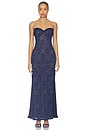view 2 of 4 Amana Strapless Scarf Maxi Dress in Navy