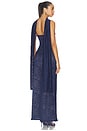 view 4 of 4 Amana Strapless Scarf Maxi Dress in Navy