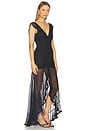view 2 of 4 Blythe V-neck Frill Maxi Dress in Black